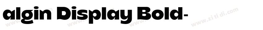 algin Display Bold字体转换